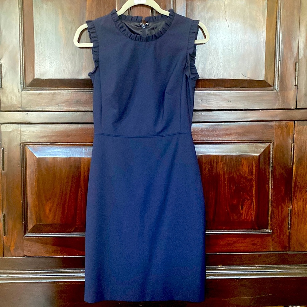 J.Crew ruffle trim sheath dress sz 0